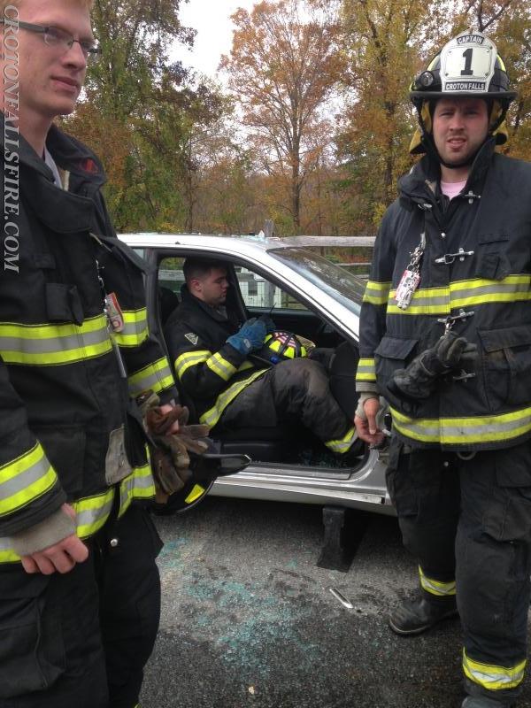 Auto extrication training at the North Salem firehouse