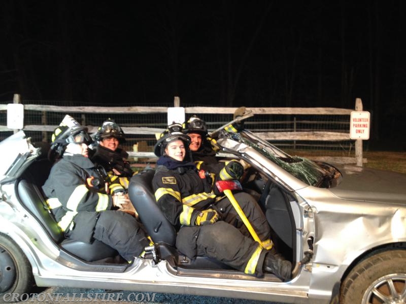 Auto extrication training at the North Salem firehouse