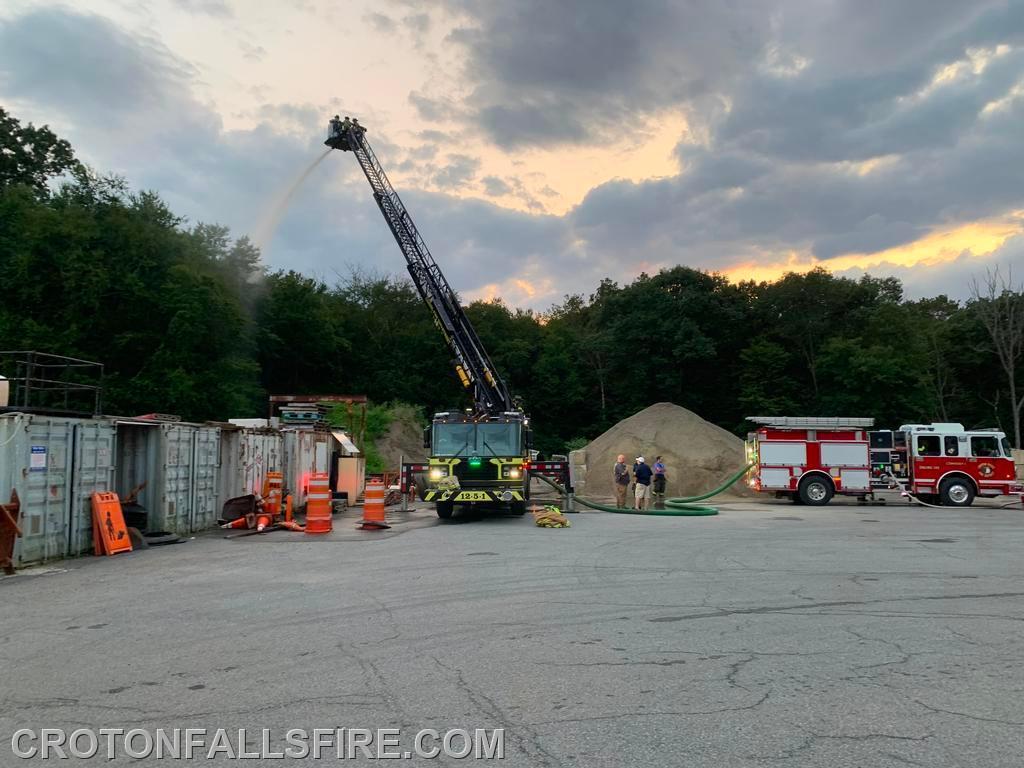 Mutual aid tanker shuttle drill at the NS Highway Department yard, 07/31/23