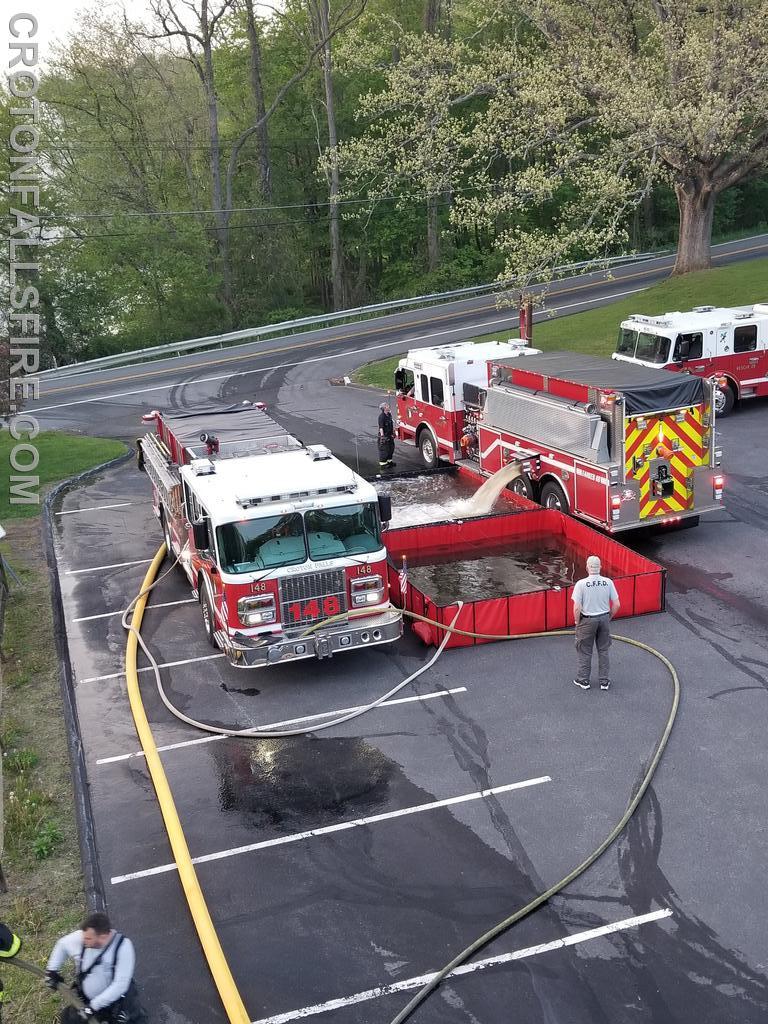 Pump operator and hoseline training at the North Salem firehouse, 05/14/18