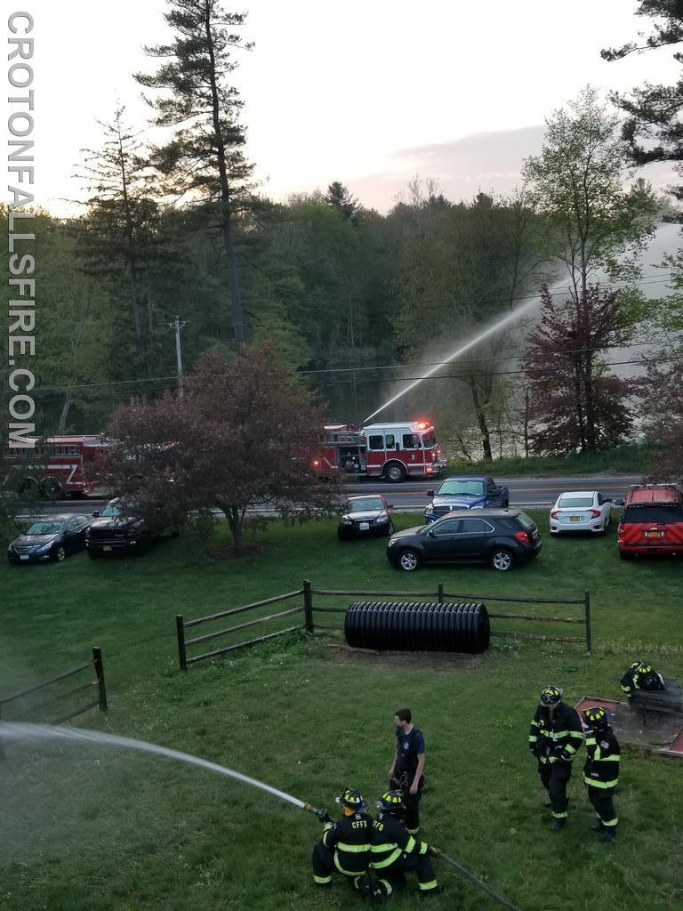 Pump operator and hoseline training at the North Salem firehouse, 05/14/18