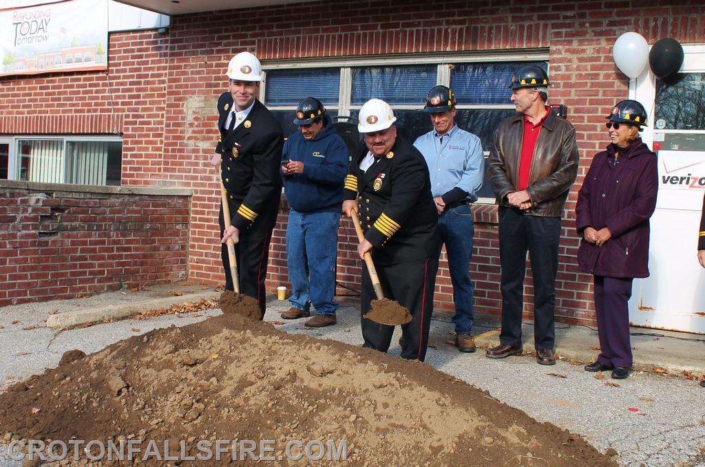Groundbreaking ceremony for the Croton Falls firehouse renovation, 11/15/14