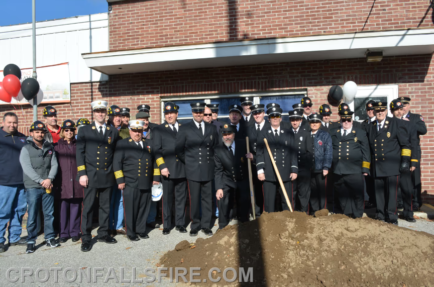 Groundbreaking ceremony for the Croton Falls firehouse renovation, 11/15/14