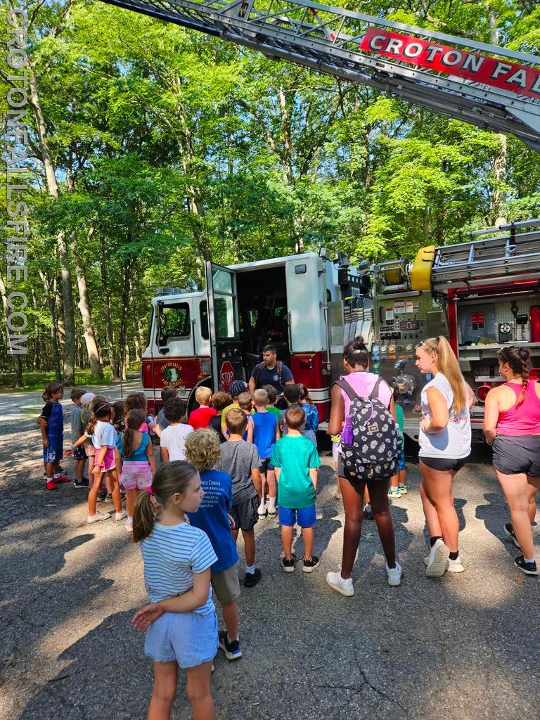 Fire prevention visit to North Salem Day Camp at Mt. Lakes; 07-25-23.