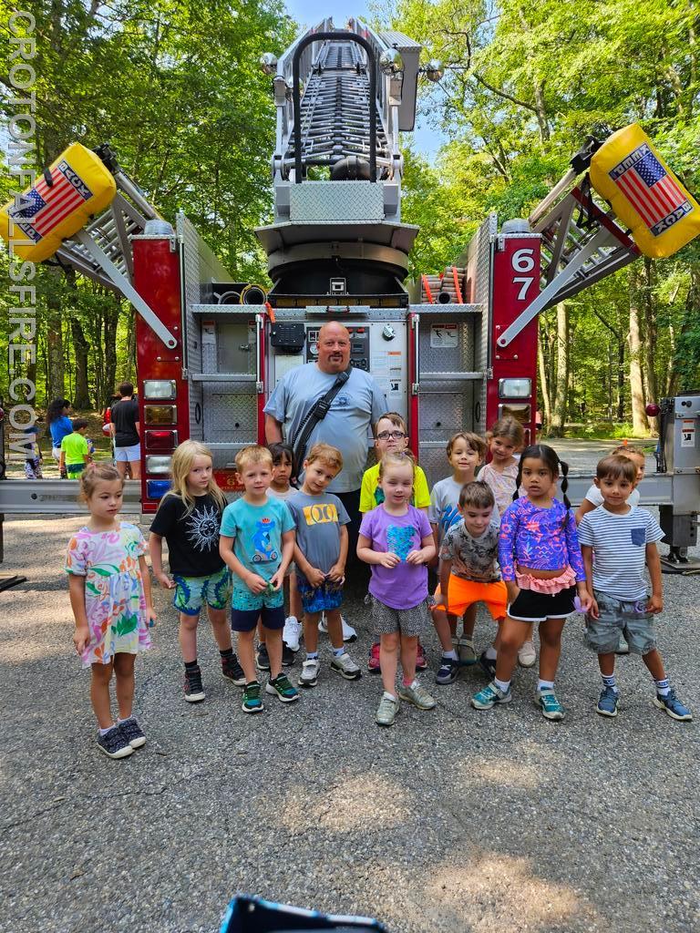 Fire prevention visit to North Salem Day Camp at Mt. Lakes; 07-25-23.