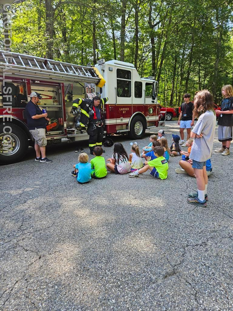 Fire prevention visit to North Salem Day Camp at Mt. Lakes; 07-25-23.