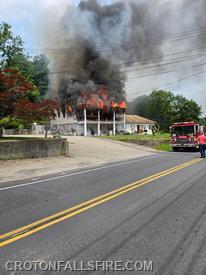 Working Fire at 8 Old Route 6 in Brewster - Photo credit unknown 
